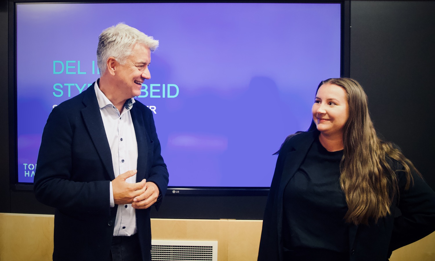 Hans Erdvik og Marte Svardal Haugland fra advokatfirmaet Tofte Hald